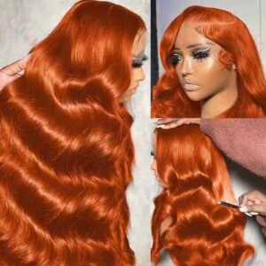 13x6 Transparent Body Wave 530 Ginger Lace Front Wig